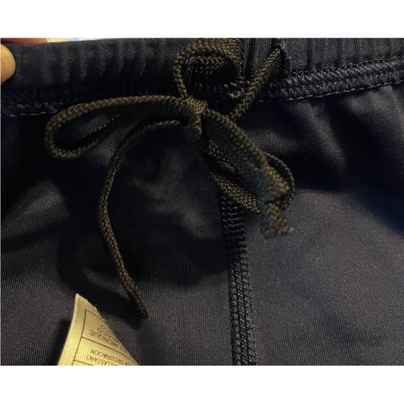 NIKE WOMENS ACTIVE LEGGINGS DRI-FIT NAVY WITH WHITE SWOOSH MEDIUM - Picture 4 of 4